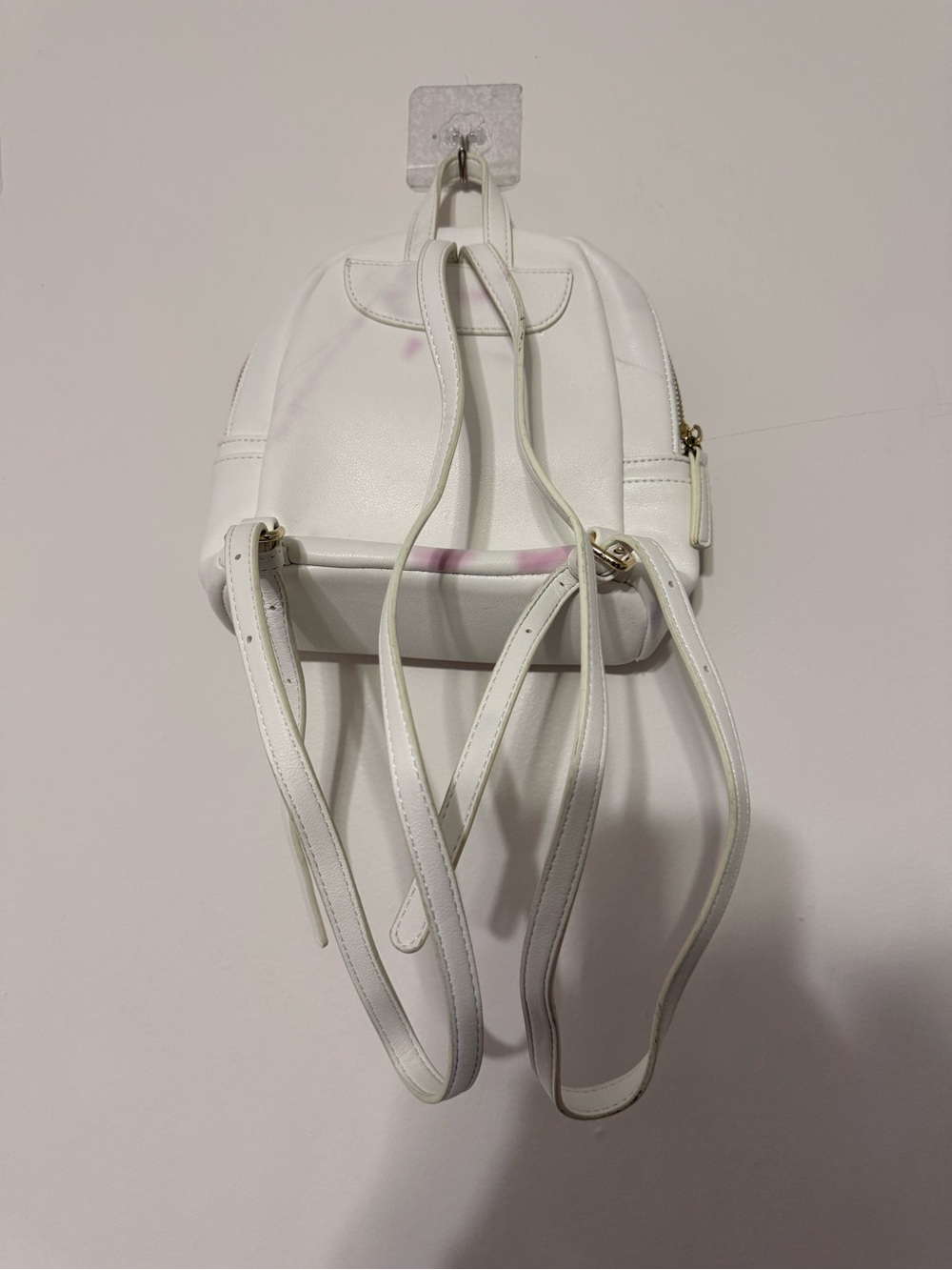 White Mini Backpack Purse - Sleek Everyday Carry